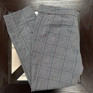 **BANANA REPUBLIC* Gray x Black Plaid Sloan Pants Size 12